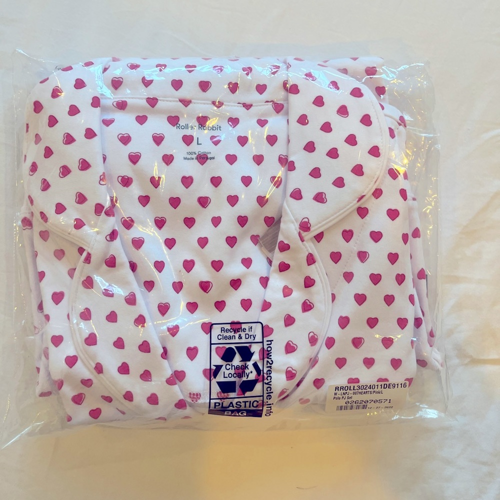 Roller Rabbit Pink Heart Pajama Set
